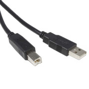 Изображение за Кабел USB 2.0A мъжки, USB 2.0B мъжки, 5 м, ЧЕРЕН