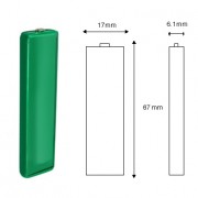 Image of Battery Cell F8 1.2V, 1300 mAh, Ni-MH (leads), 67x17x6.3 mm