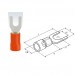 Insulated Spade Terminal, OD:3.0 mm (SV1-3), RED