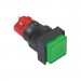 Illuminated Push Button Switch M16, 18x18 mm, OFF-(ON), SPST, 5A/250V, 2A/24V, 250V GRN