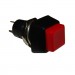 Push Button Switch M10, 15x15 mm, OFF-ON, SPST, Latching, 1A/250VAC, RED