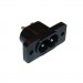 Power AC Connector, 2P male, panel type  (IEC60320 C8)