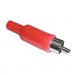 RCA male, cable type, PVC, RED