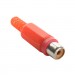 RCA female, cable type, PVC, RED