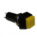 Push Button Switch M12, 15x15 mm, OFF-ON, SPST, Latching, 1A/250VAC,  YELLOW