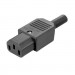 Power AC Connector, 3P female, cable type (IEC60320 C13)