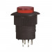 Illuminated Push Button Switch M16, OFF-(ON), SPST, 3A/250V, LED RED