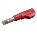 Banana PLUG 4 mm, male, cable type, 56 mm, RED