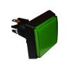 Arcade Game Button Switch M24, 50x50 mm, (ON)-ON, 6A/250VAC, GREEN