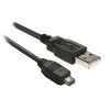 Кабел USB A мъжки, mini-HP (HiRose) 4P мъжки, 1.8 м, ЧЕРЕН