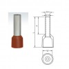 Cable End Terminal 10.00x12 mm (E-1012), BROWN