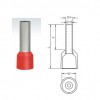 Cable End Terminal 1.00x8 mm (E-1008), RED