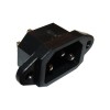 Power AC Connector, 3P male, panel type (IEC60320 C14)