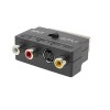 Adapter SCART male, 3x RCA+SVHS female, switched