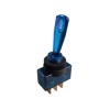Illuminated Toggle Switch M12, 3P ON-OFF, 20A/12VDC, BLUE