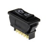 Illuminated Rocker Switch Automotive (902) 38x17.6 mm, 5P 2x(ON)-OFF-(ON), 20A/12VDC