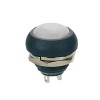 Push Button Switch M12, OD:18 mm, OFF-(ON), SPST, 1A/250VAC, dome, WHITE
