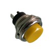Push Button Switch M16, OD:19 mm, OFF-(ON), SPST, 1A/250VAC, YELLOW