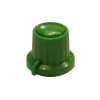 Potentiometer Knob 18x15.5/OD:6 mm, ABS, GREEN 