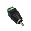 RCA male, cable type, METAL and PVC, screw terminal