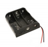 Battery Holder AA, (1 row x3 battery), 150 mm wire