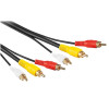 Cable 3x RCA male, 3x RCA male, CCS, 1.5 m
