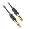 Cable 6.3 mm male/6.3 mm male MONO (OD:5 mm) Cu, 1.5 m