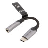 Кабел 3.5 мм женски 3P, USB C мъжки (Ф3.5 мм) Cu, 0.1 м