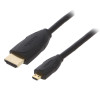 Кабел HDMI 19 мъжки, HDMI micro 19 мъжки, 2.0V , 1.5 м