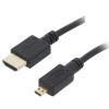 Кабел HDMI 19 мъжки, HDMI micro 19 мъжки, 2.0V , 3 м