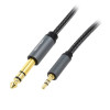 Cable 3.5 mm male, 6.3 mm male STEREO (OD:4.9 mm) Cu METAL, 2 m