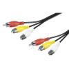 Cable 3x RCA male, 3x RCA male, CCS, 1.5 m