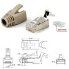 Modular PLUG RJ45, 8P8C, round cable type, shielded, CAT-6A,7