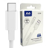Кабел USB A мъжки, USB C мъжки VQ-D150, 6.0A, 1.20 м, БЯЛ