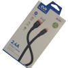 Кабел USB A мъжки, Apple Lightning VQ-D10, 2.4A, 1.20 м, ЧЕРЕН