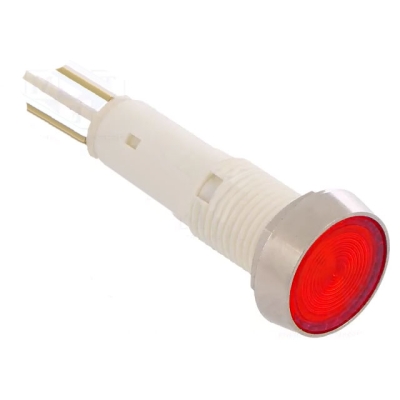 Индикаторна лампа М10,12V AC/DC, LED, ЧЕРВЕНА