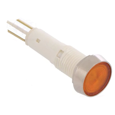 Индикаторна лампа М10,12V AC/DC, LED, ЖЪЛТА