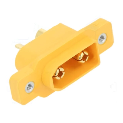 Букса захранваща DC XT90NE 2P, 40A/500V, мъжка, панелна