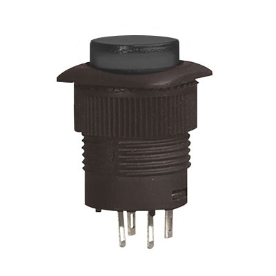 Бутон задържащ, подсветка, М16, OFF-ON, SPST, 3A/250V, LED бял