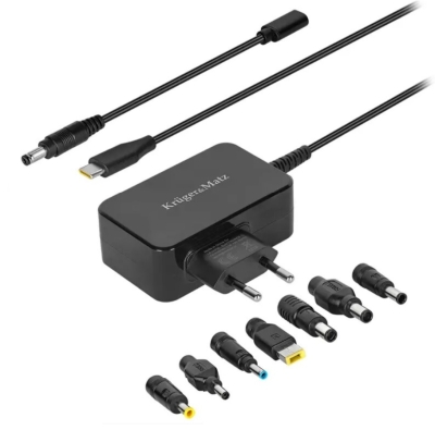 Захранване за лаптоп Kruger&Matz, USB Type-C+7 Букси, 90W, KM1450-90