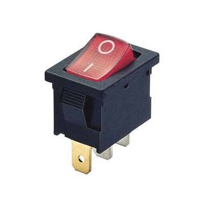 Ключ кобиличен светещ 19х13 мм, 3P ON-OFF, 6A/250VAC, ЧЕРВЕН
