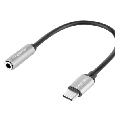 Кабел 3.5 мм женски 3P, USB C мъжки, Cu, 0.15 м