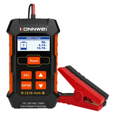 Зарядно за акумулатор с LCD + тестер KW520,12/24V-10A/5A, 4Ah-150Ah