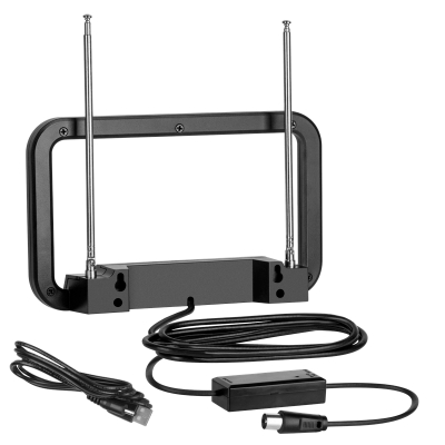 Антена вътрешна за цифрова ефирна телевизия DVB-T/T2, FM, 25dB