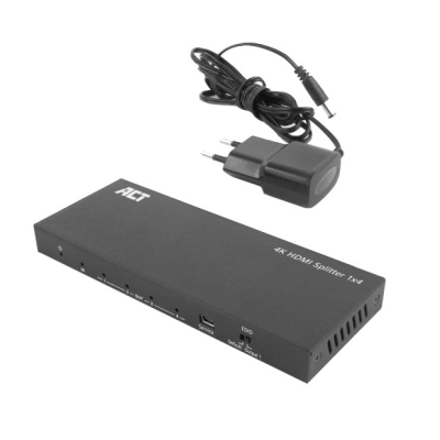 Сплитер 4 Port HDMI, ACT AC7832, v1.4, 4K=60Hz, 3D