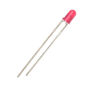 LED 3 мм MUB-30032(A), InGaAsP 630nm 240mcd, ЧЕРВЕН прозрачен