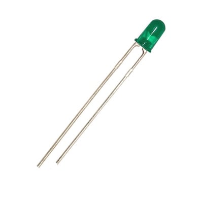 LED 3 мм CLL-30631, GaP 565nm 8mcd, ЗЕЛЕН дифузен