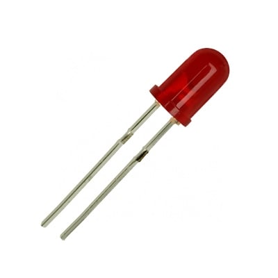 LED 5 мм MLL-50231, GaP 700nm 4mcd, ЧЕРВЕН дифузен