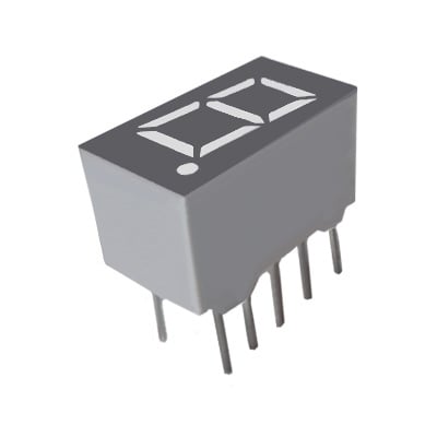Цифров индикатор единичен KW1-361ASA, 9.14 мм, общ анод, ЧЕРВЕН