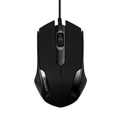 Мишка с кабел CANYON CNE-CMS02B Black, USB